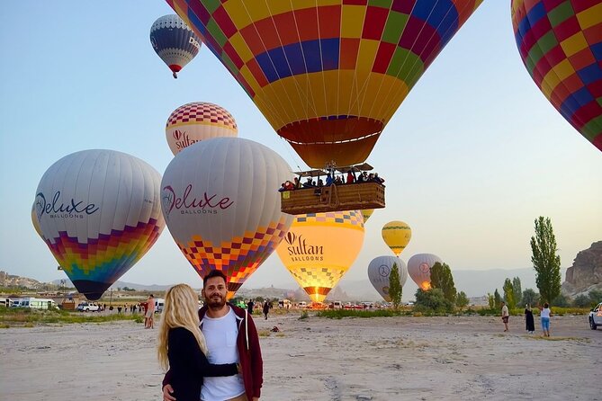 Balloon Watching Tour in Cappadocia with Hotel Pick-Up & Drop-Off - Rose Valley: softer pinks with balloons above