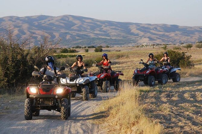 Cappadocia ATV Tour / Quad-Bike Safari / Sunset or Day time - Safety gear and the dust reality (helmet, mask, raincoat, gloves)