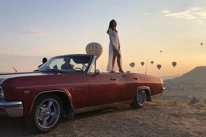 Cappadocia Classic Car Experince Sunrise, Sunset & Daytime Tour - Love and Rose Valleys: fairy chimneys in red tones