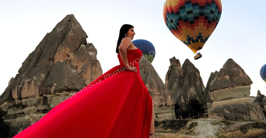 Cappadocia Photoshoot with Flying Dress - Your flying dress setup: what to expect for outfit changes