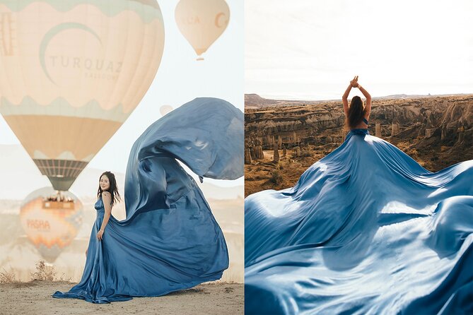 Cappadocia Photoshooting with Flying Dress - Getting to Love Valley on Balloon Time (Not Tourist Time)