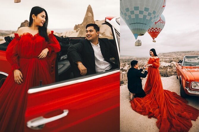 Cappadocia Photoshooting with Flying Dress - Stop 1: Balloon Takeoff Photos in Cappadocia