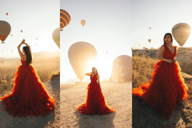 Cappadocia Photoshooting with Flying Dress - Golden Hour and Love Valley Sunrise Light