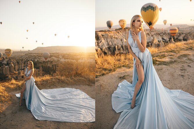 Cappadocia Photoshooting with Flying Dress - Photography Style: Posing Help and Spot Selection