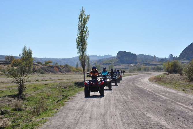 Cappadocia Quad Safari Sunset or Day Time - Riding setup: your quad, a helmet and mask, and the reality of sharing