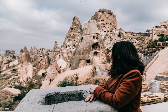 Cappadocia Red Tour + Lavender Garden - Uchisar Castle viewpoint: the big ending view