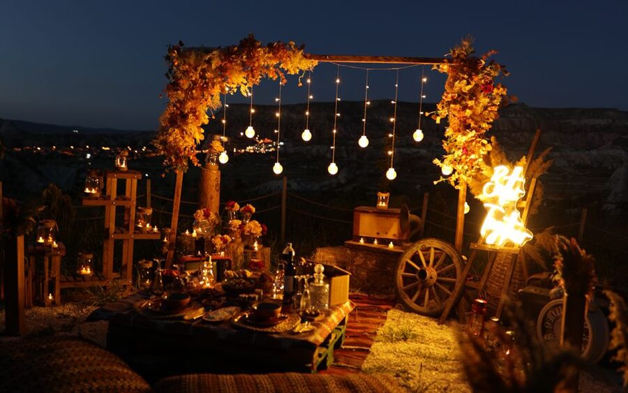 Cappadocia: Romantic Concept Dinner in the Valley - Entering a Lantern-Lit Private Dinner Area With Fairy-Chimney Views