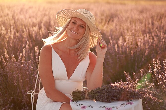 Cappadocia Sunset Lavender Farm Tour w/Wine - Organic Fruit Picking Next to the Lavender