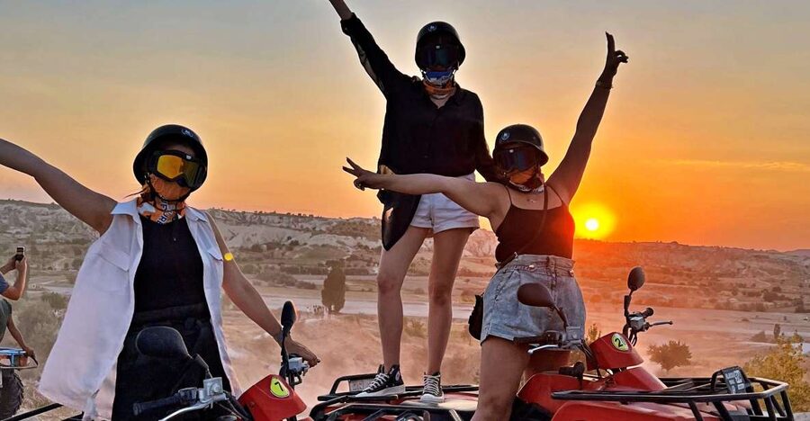 Cappadocia: Sunset or Daytime ATV Adventure Tour - Getting geared up: helmets, goggles, and cold-weather surprises