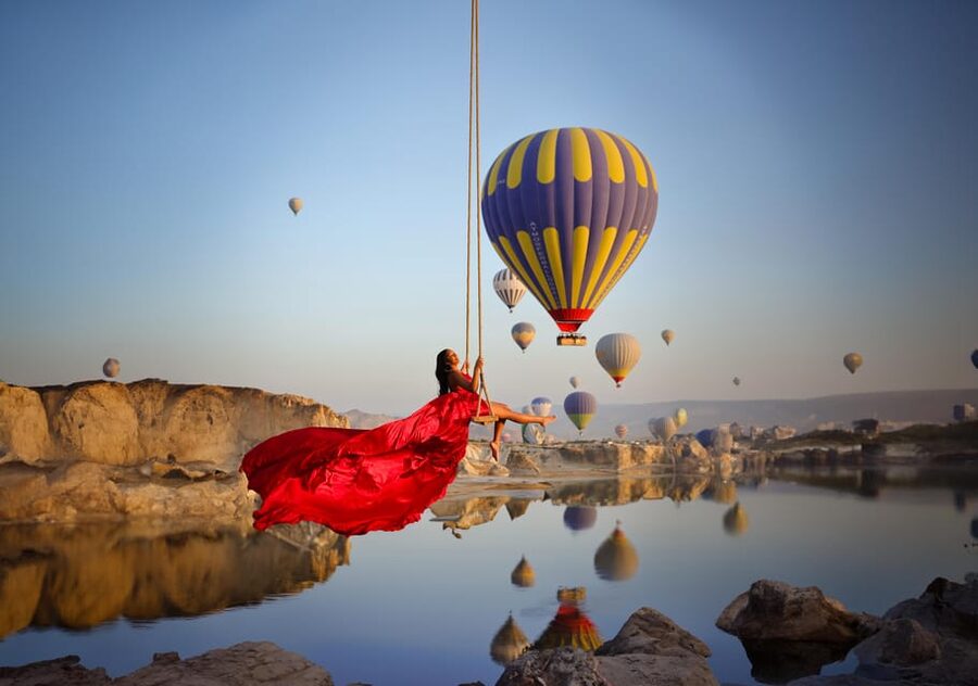 Cappadocia: Taking photo with Swing at hot air balloon view - Price and Value: Is $803 Reasonable for This Setup?