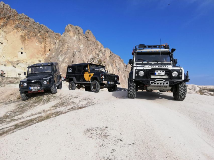 From Göreme/Ürgüp: Cappadocia Jeep Safari Sunrise or Sunset - What you’ll see: fairy chimneys, caves, and the valleys you only reach by jeep