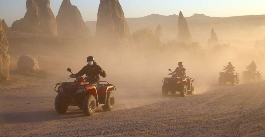 From Ürgüp/Göreme: Cappadocia Sunrise or Sunset Quad Tour - Red Valley on an ATV: Getting to the First Big Views
