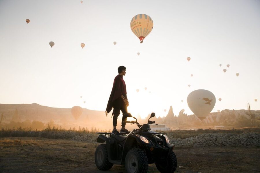 From Ürgüp/Göreme: Cappadocia Sunrise or Sunset Quad Tour - From Hotel Pickup to the Start Line in Göreme or Ürgüp