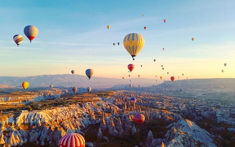 Göreme: Sunrise Hot Air Balloon Flight Over Cappadocia - Floating over Cappadocia’s fairy chimneys and tuff valleys