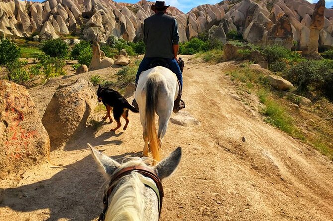 Horse Riding in Cappadocia in fairy chimeys - Red Valley from the top: breaks, photos, and Cross Church Café