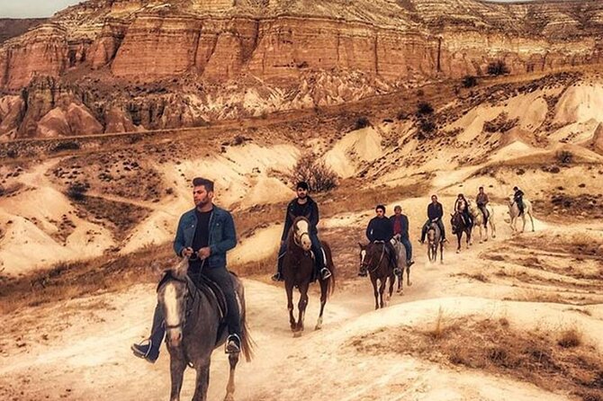 Horse Riding in Cappadocia in fairy chimeys - Rose Valley: pink rock tones, orchards, and fairy chimneys
