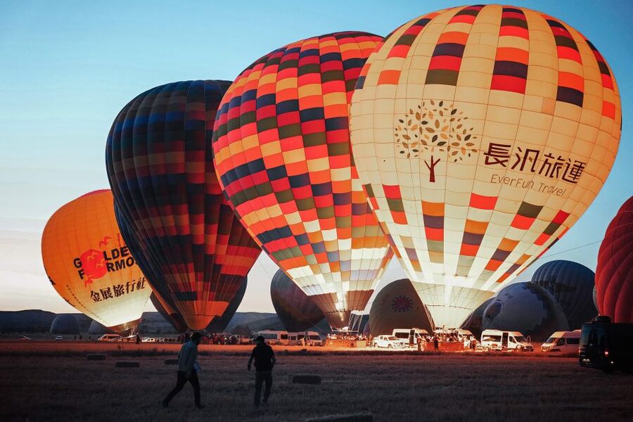 Hot air balloons in Goreme red valley - The One-Hour Flight: Views, Photos, and the Pilot Certificate Finish