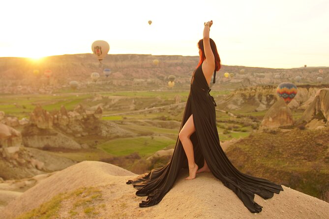 Magical Cappadocia Photoshoot with a Professional Photographer - Love Valley: fairy chimneys, balloon-filled frames, and the flying dress