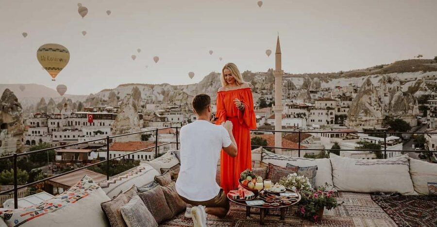 Marriage Proposal Surprise & Engagement in Cappadocia - The Route Through the Valleys: Rose Valley to Love Valley